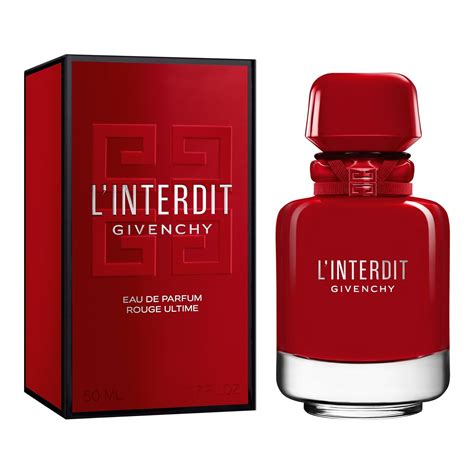 givenchy l'interdit rouge 80ml edp|givenchy rouge interdit lipstick.